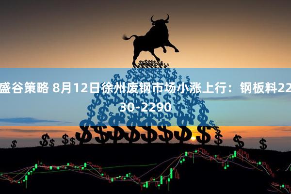 盛谷策略 8月12日徐州废钢市场小涨上行：钢板料2230-2290